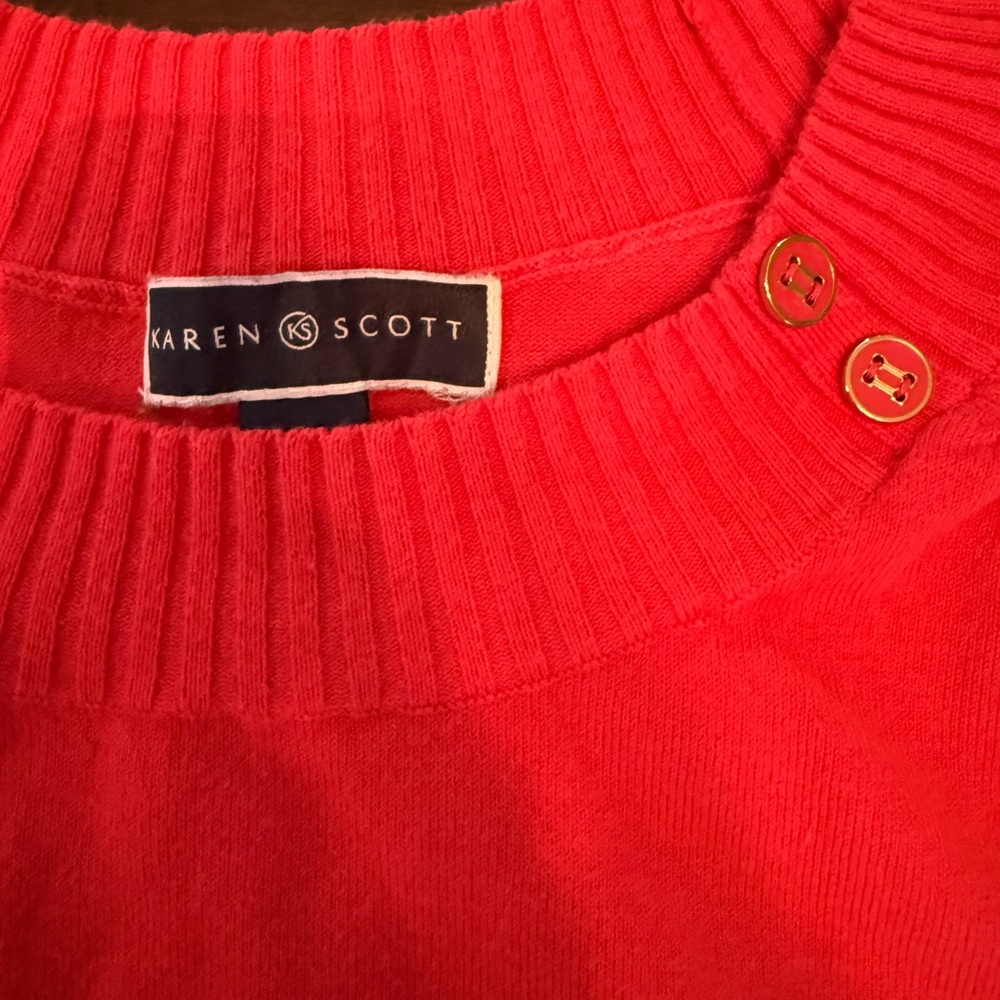 karen scott sweater large women Red - Picture 3 of 9